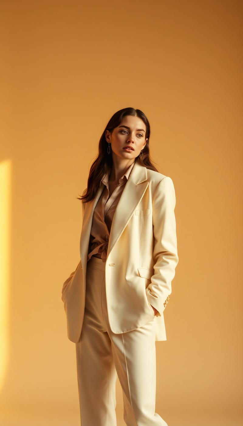 Ensemble tailleur ivoire